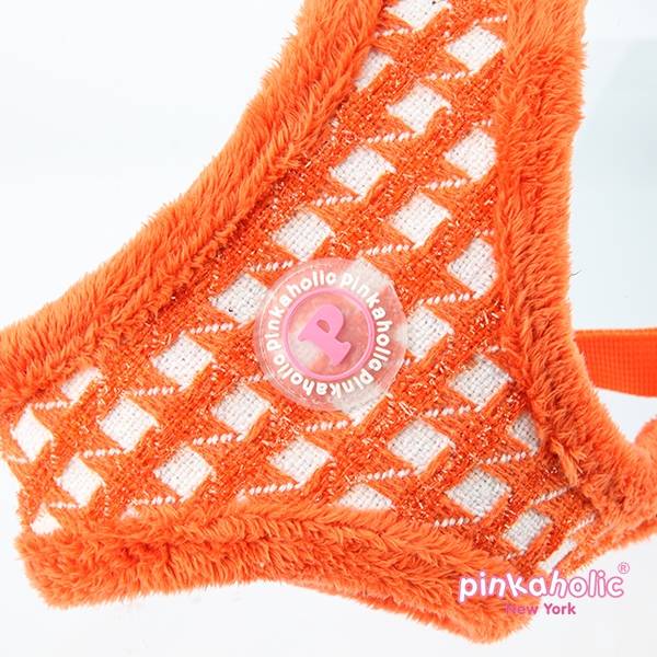 Pinkaholic Cosmo Harness orange hondentuig > honden harnas > model A Small