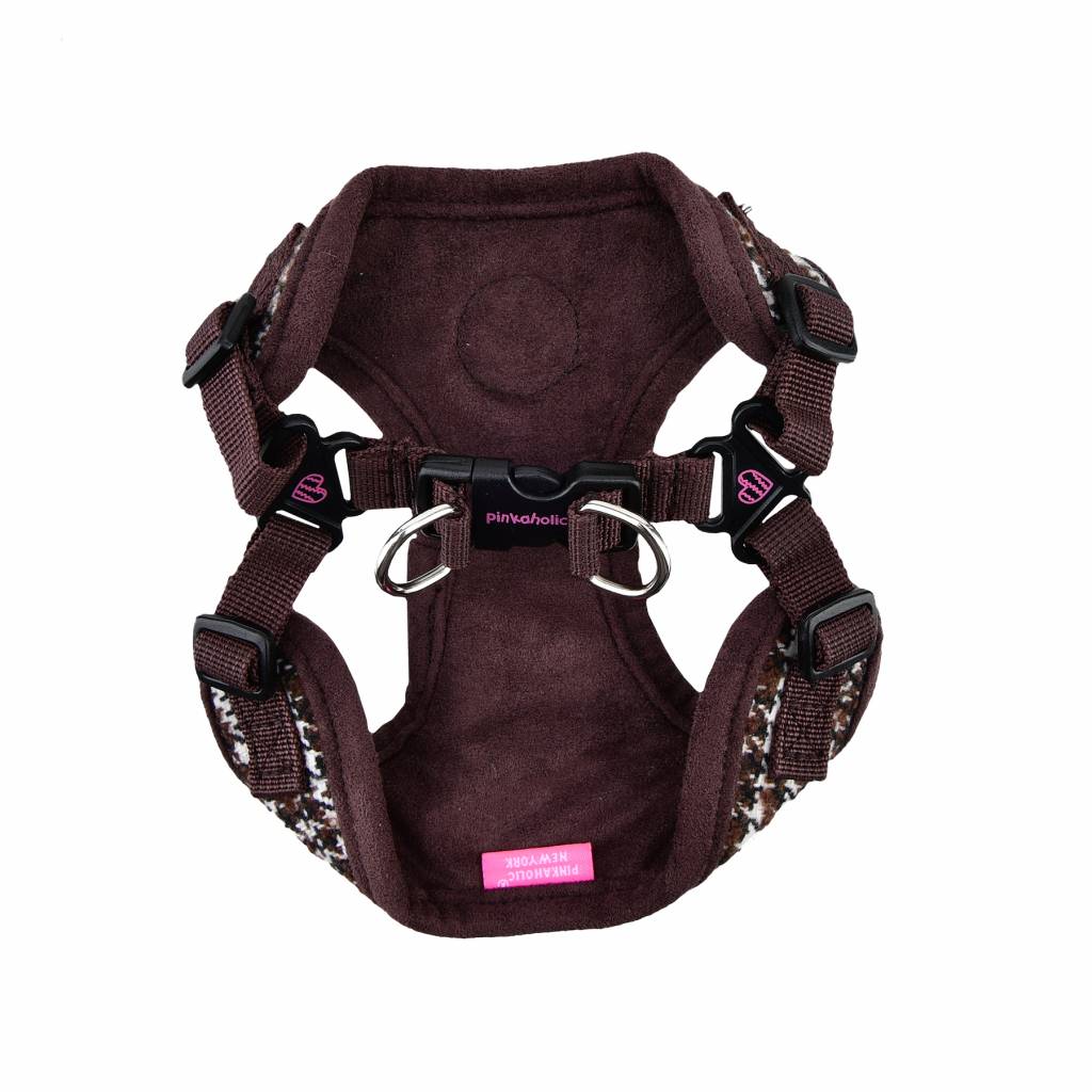 Pinkaholic Da Vinci Harness brown model C - Premium hondentuig > honden harnas from Pinkaholic - Just €20! Shop now at Frenkiezdogshop