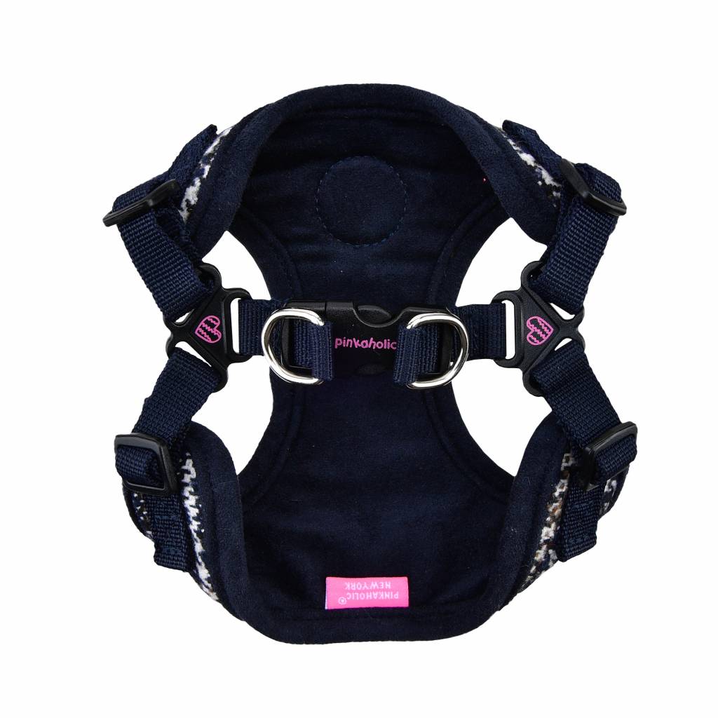 Pinkaholic Da Vinci Harness navy model C hondentuig > honden harnas > model C Small