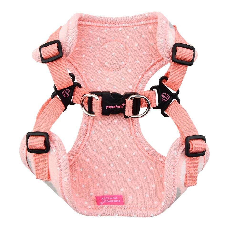 Pinkaholic Lapine Harness C Indian Pink ( L ) hondentuig > honden harnas > model C Small