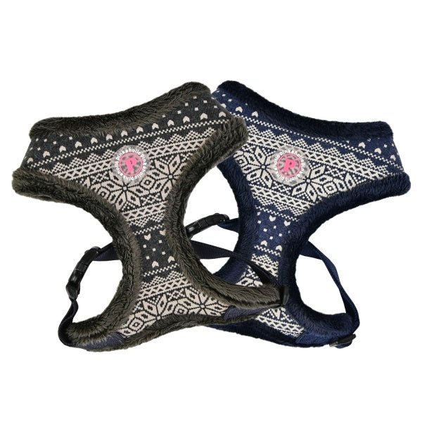 Pinkaholic Neige Harness Charcoal Grey hondentuig > honden harnas > model A Small