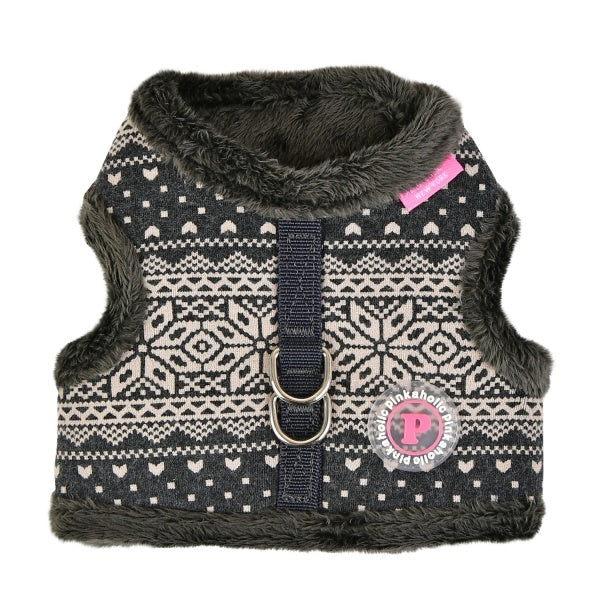 Pinkaholic Neige Pinka Harness Charcoal Grey - Premium hondentuig > honden harnas from Pinkaholic - Just €20! Shop now at Frenkiezdogshop