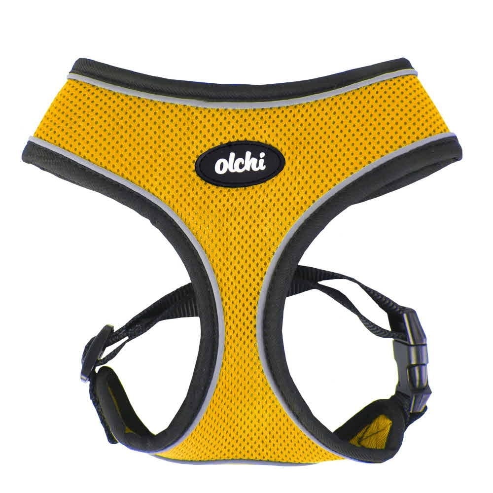 Olchi Combi Harness model A yellow - Premium hondentuig > honden harnas from Olchi - Just €10! Shop now at Frenkiezdogshop