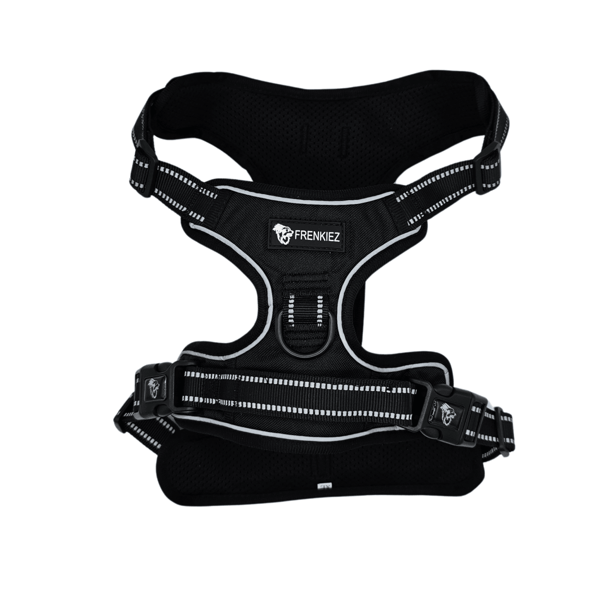 Frenkiez reflective basic dog harness Black hondentuig > honden harnas > Y tuigen Small