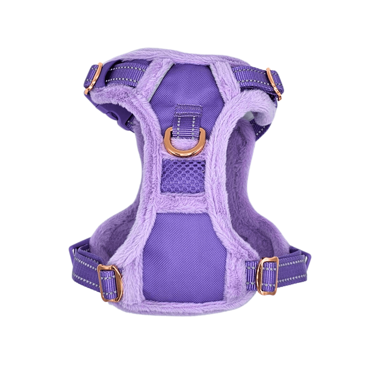 Frenkiez Teddy reflective Y tuig no pull dogharness Luxury Lila hondentuig > honden harnas > Y tuigen X - Small