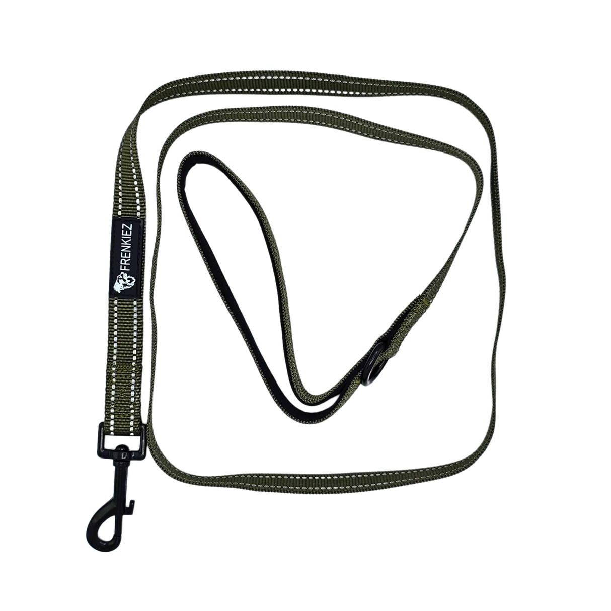 Frenkiez reflective dog leash New Army Green - Premium hondenriem > hondenlijn from Frenkiez - Just €14.99! Shop now at Frenkiezdogshop