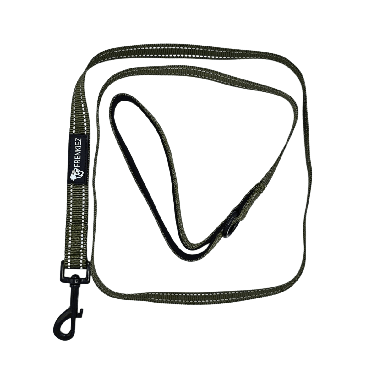 Frenkiez reflective dog leash New Army Green hondenriem > hondenlijn Small