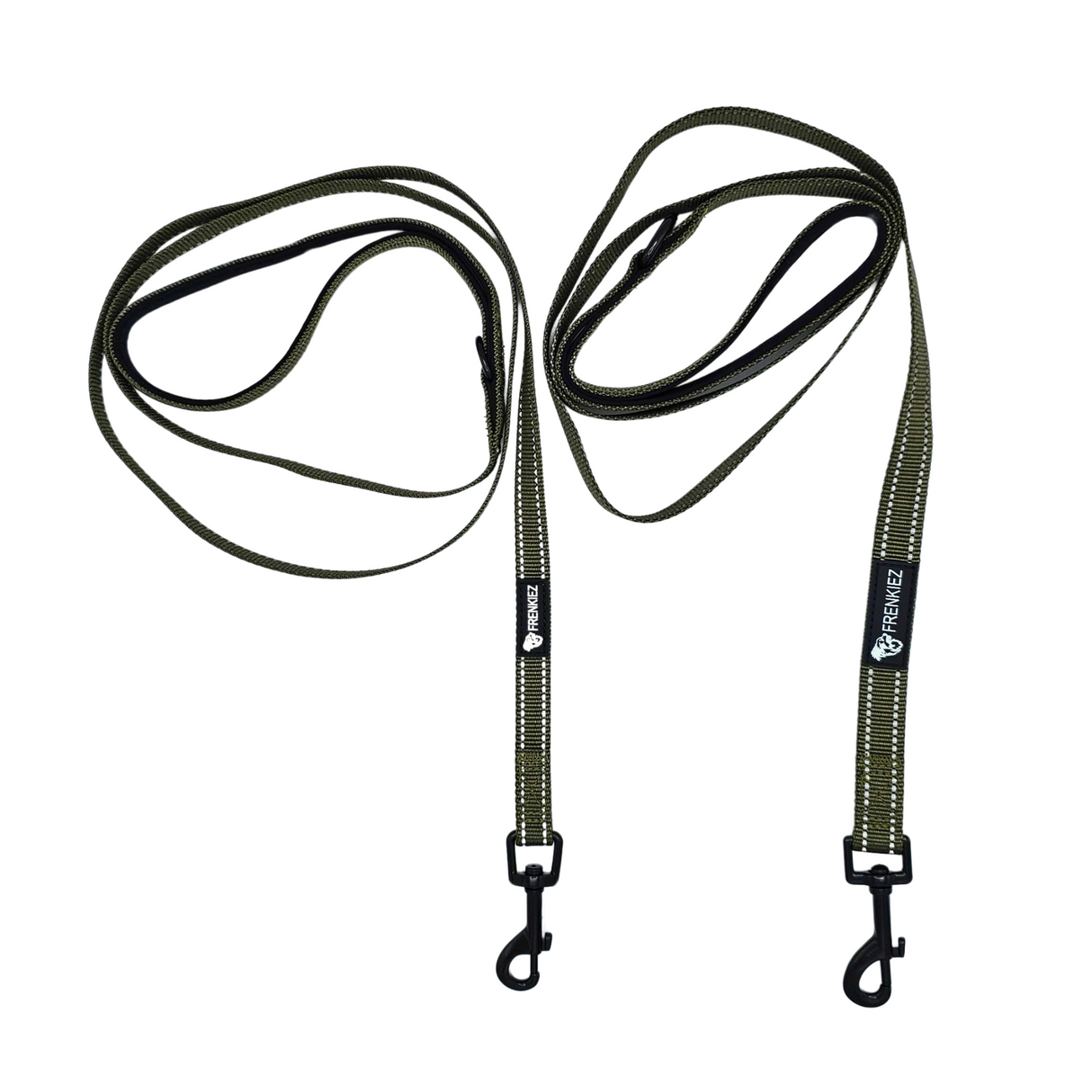 Frenkiez reflective dog leash New Army Green - Premium hondenriem > hondenlijn from Frenkiez - Just €14.99! Shop now at Frenkiezdogshop