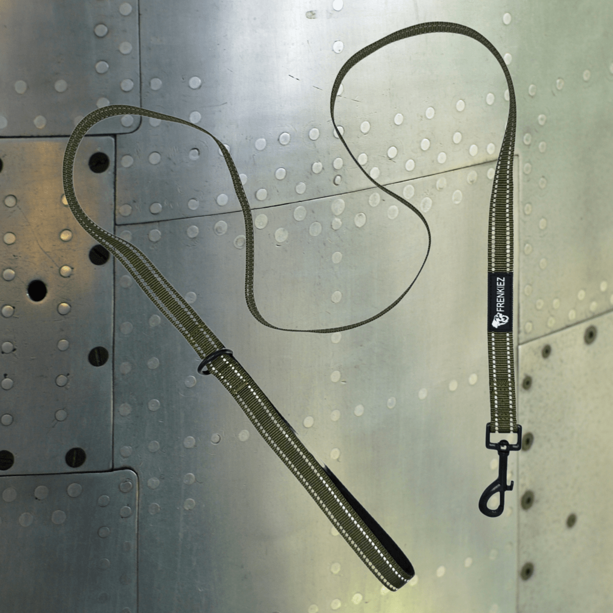 Frenkiez reflective dog leash New Army Green hondenriem > hondenlijn Small