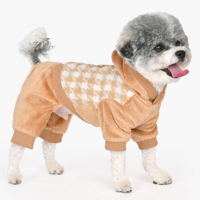 Puppia Cagnie Onesie beige hondenkleding > hondenpakje Small