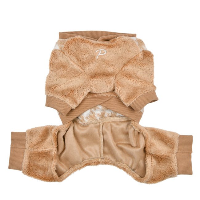 Puppia Cagnie Onesie beige hondenkleding > hondenpakje Small