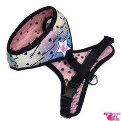 Pimp My Pug Harness Reversible Rainbow hondentuig > honden harnas Small