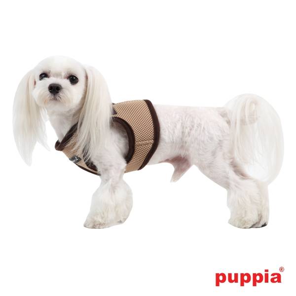 Puppia Soft Vest Harness model B beige hondentuig > honden harnas > model B X - Small