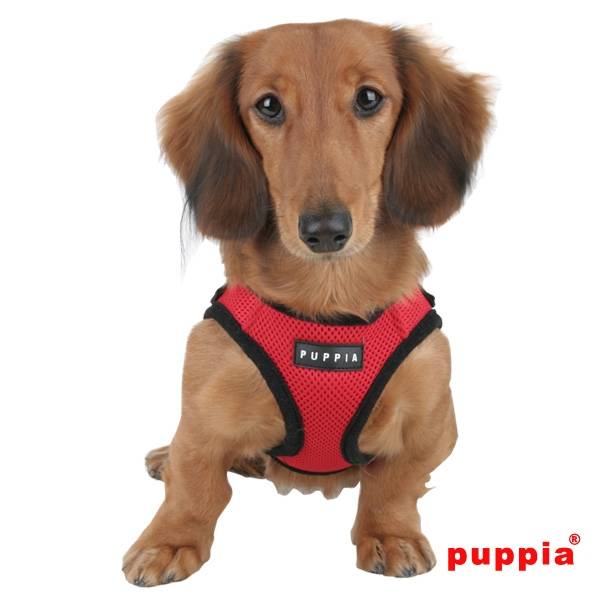 Puppia Soft Vest Harness model B red hondentuig > honden harnas > model B X - Small