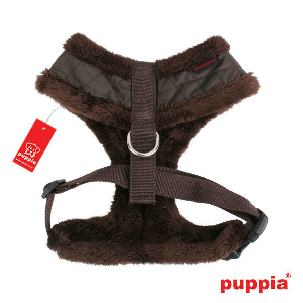 Puppia Harness model A Diamond Brown - Premium hondentuig > honden harnas from Puppia - Just €20! Shop now at Frenkiezdogshop