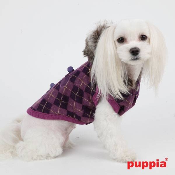 Puppia Argyle Mode hondenjasje paars - Premium Hondenkleding > hondenjas from Puppia - Just €25! Shop now at Frenkiezdogshop