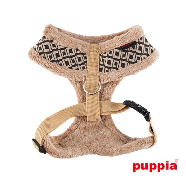 Puppia Damier Harness model A beige hondentuig > honden harnas > model A Small