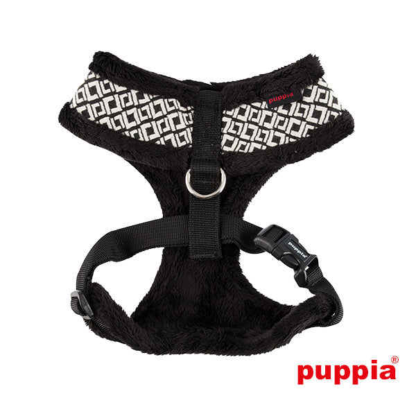 Puppia Damier Harness model A black - Premium hondentuig > honden harnas from Puppia - Just €19.99! Shop now at Frenkiezdogshop