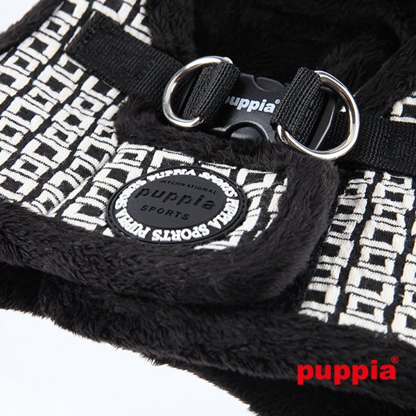 Puppia vest Harness B Damier Black hondentuig > honden harnas > model B Small