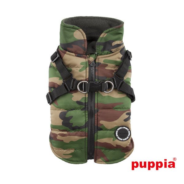 Puppia Mountaineer Harness Jacket Camo Hondenkleding > hondenjas Small