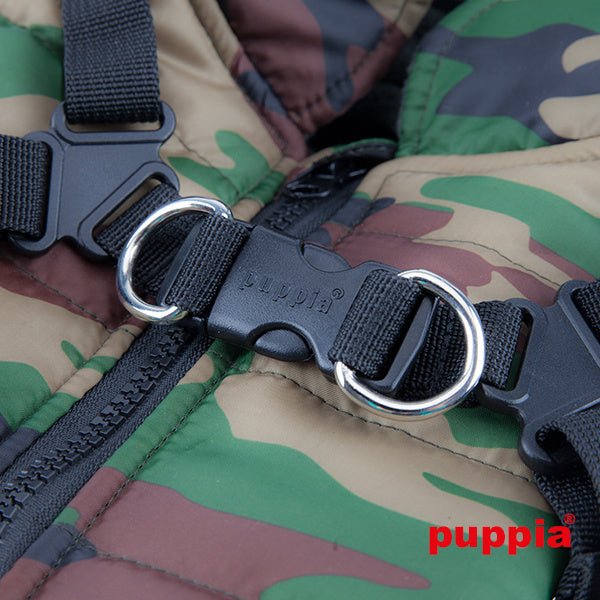 Puppia Mountaineer Harness Jacket Camo Hondenkleding > hondenjas Small