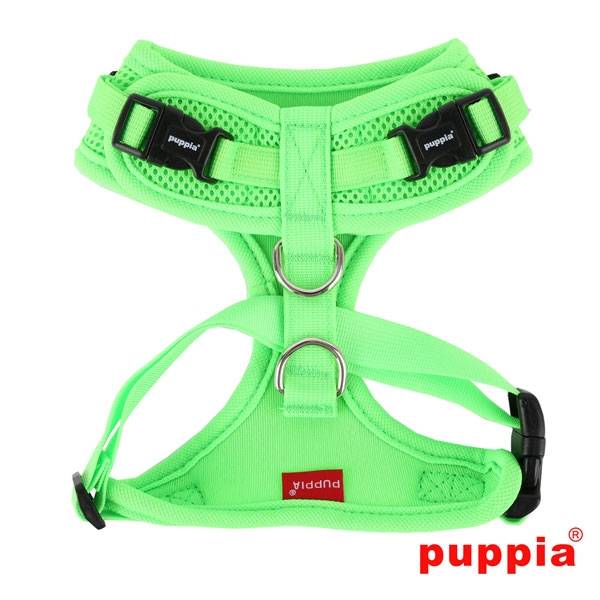 Puppia Neon Soft Harness Ritefit II Green hondentuig > honden harnas > model A Small