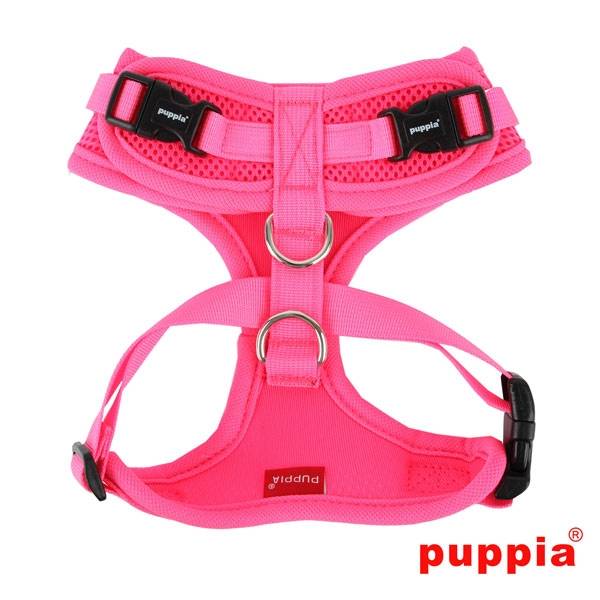 Puppia Neon Soft Harness Ritefit II Pink hondentuig > honden harnas > model A Small
