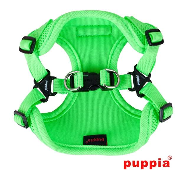 Puppia Neon Soft harness Model C Green hondentuig > honden harnas > model C Small