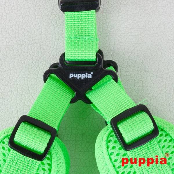 Puppia Neon Soft harness Model C Green hondentuig > honden harnas > model C Small