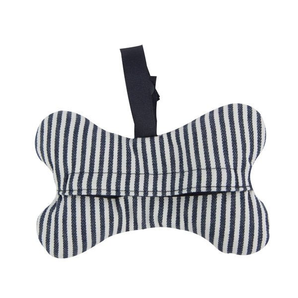 Puppia Bobby Waste Bag Dispenser Striped Navy Poepzakjeshouder > Poepzakhouder Standaard/One Size