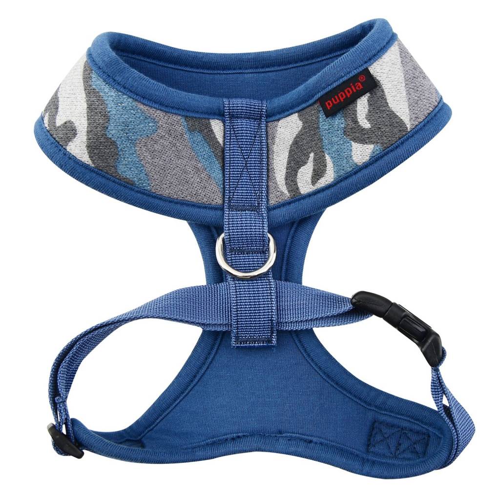 Puppia Ensign Harness Model A Blue Camo ( X LARGE ) - Premium hondentuig > honden harnas from Puppia - Just €20! Shop now at Frenkiezdogshop