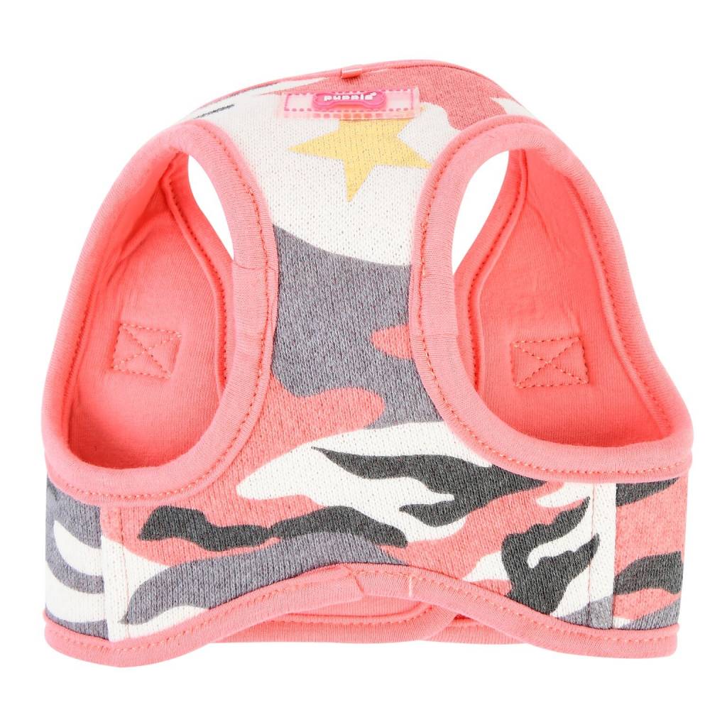Puppia Ensign Vest Harness Model B Pink Camo ( L ) hondentuig > honden harnas > model B Medium