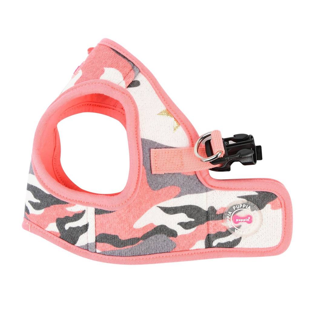 Puppia Ensign Vest Harness Model B Pink Camo ( L ) - Premium hondentuig > honden harnas from Puppia - Just €20! Shop now at Frenkiezdogshop
