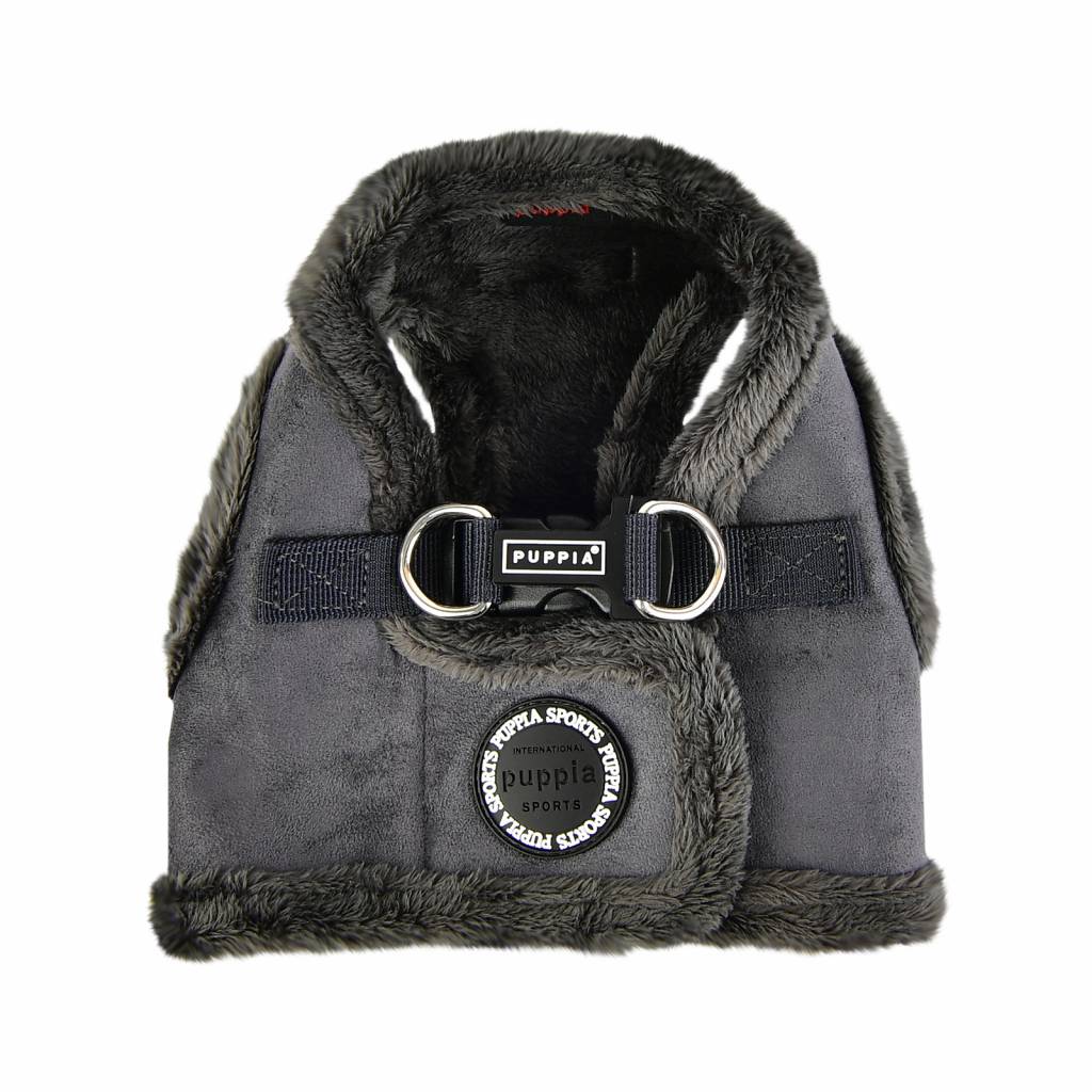Puppia Terry Vest Harness model B grey hondentuig > honden harnas > model B Small