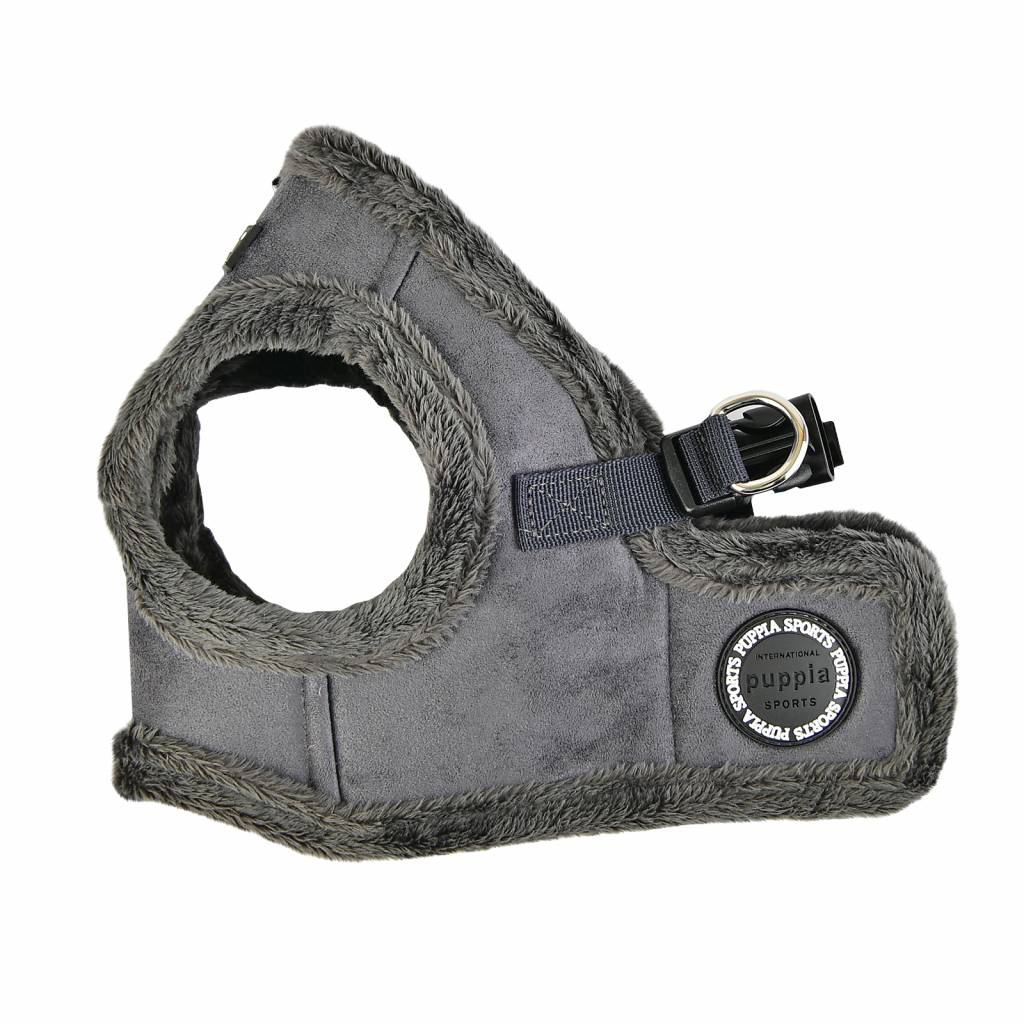 Puppia Terry Vest Harness model B grey hondentuig > honden harnas > model B Small