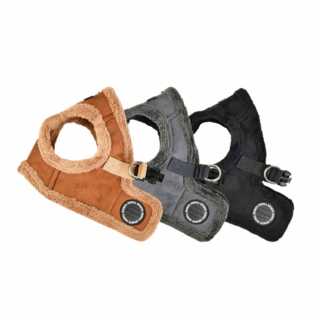 Puppia Terry Vest Harness model B grey hondentuig > honden harnas > model B Small