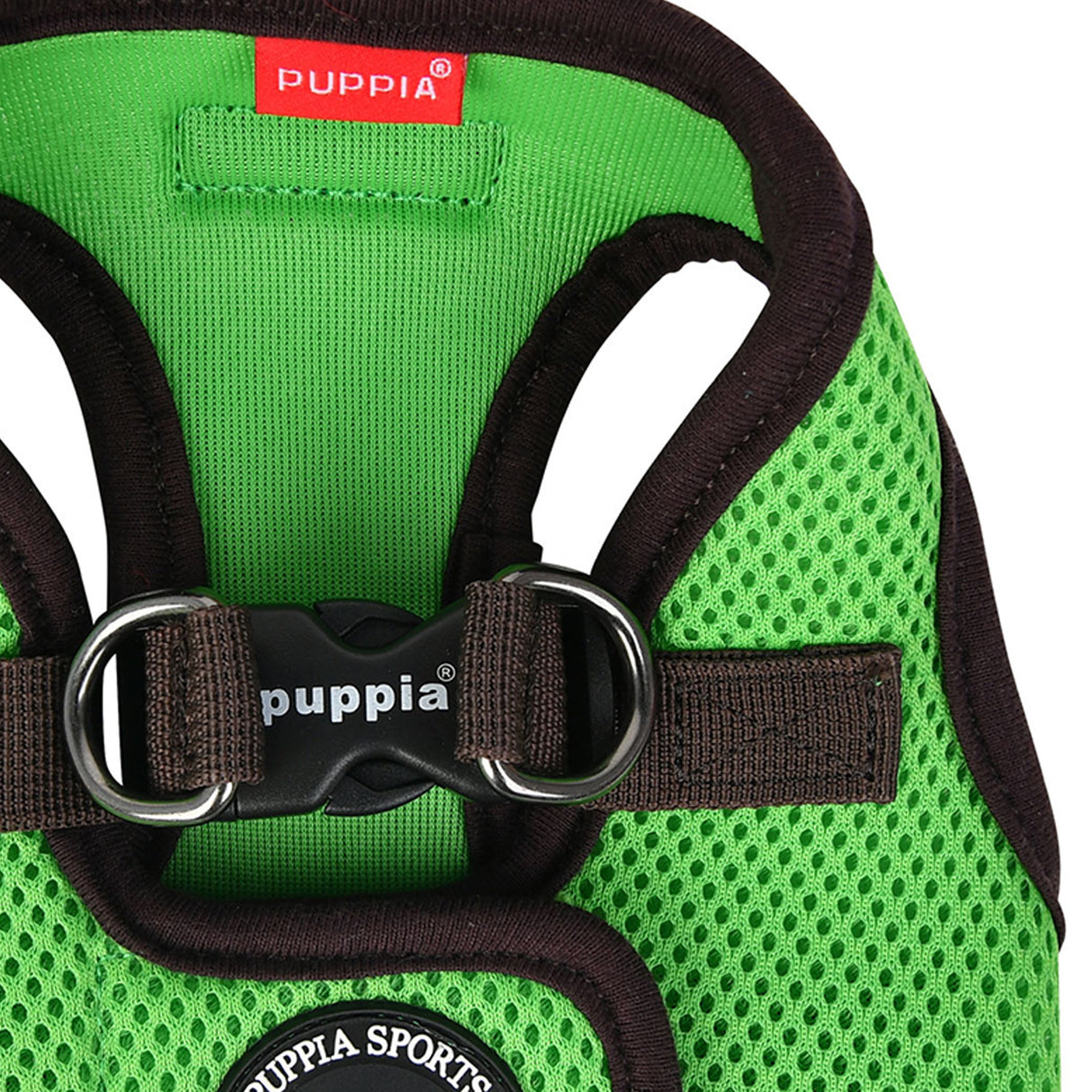 Puppia Soft Vest Harness II model B Green hondentuig > honden harnas > model B Small
