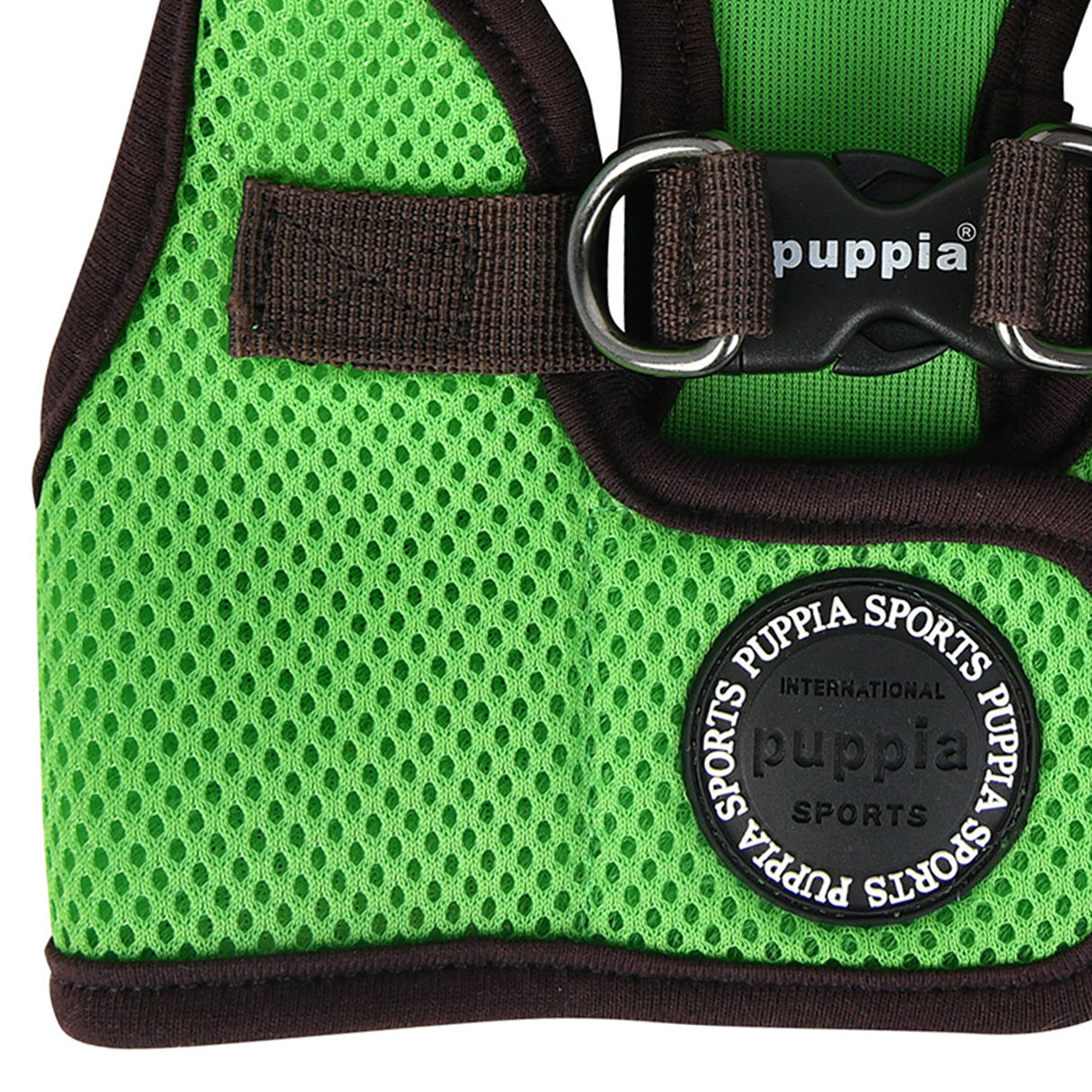 Puppia Soft Vest Harness II model B Green hondentuig > honden harnas > model B Small