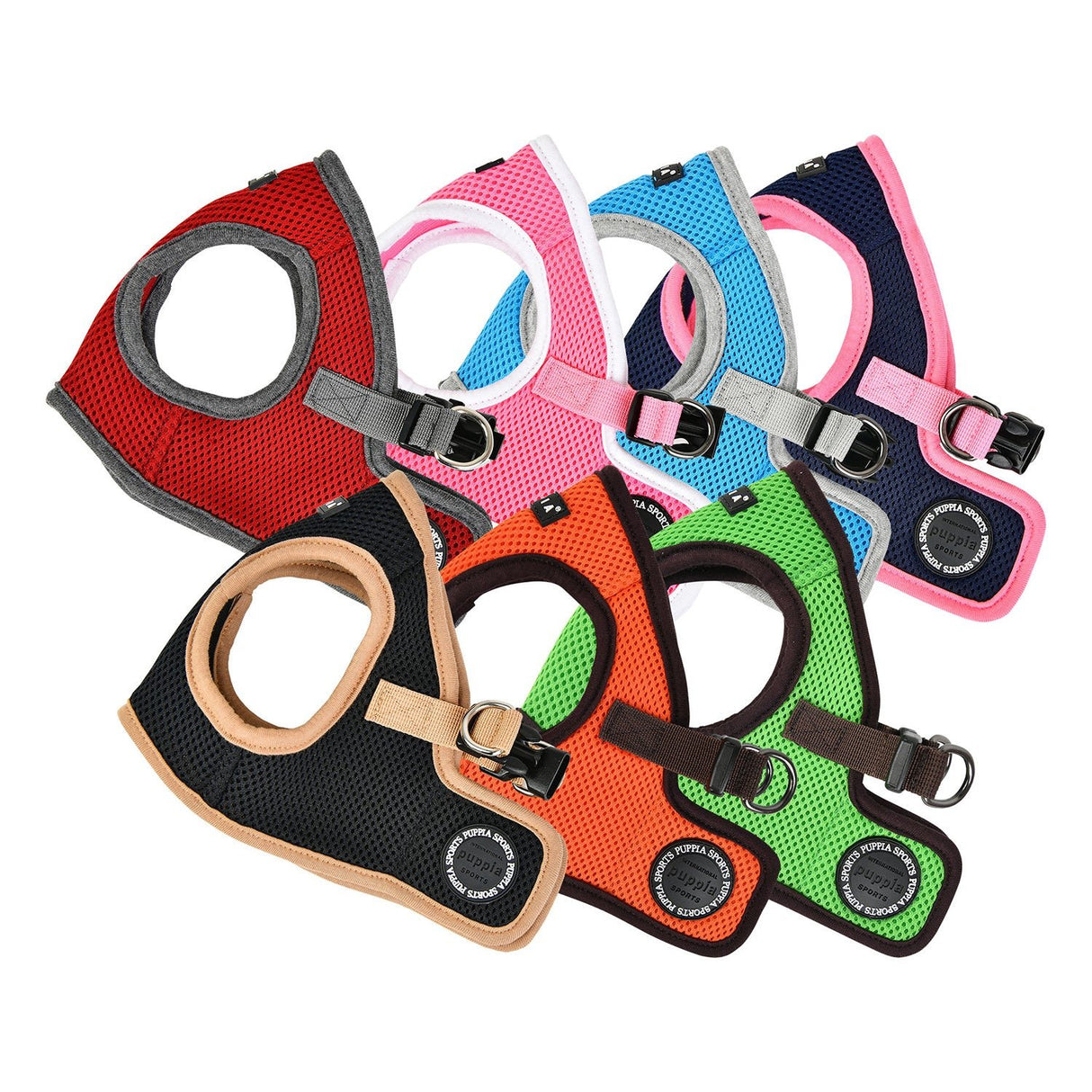 Puppia Soft Vest Harness II model B Green hondentuig > honden harnas > model B Small