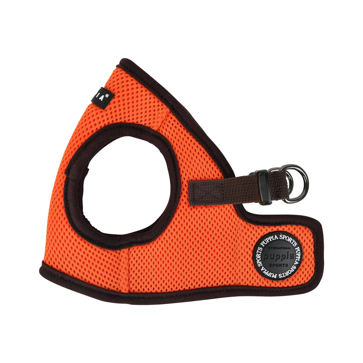 Puppia Soft Mesh Dog Harness - Neon Orange, Size AM (Medium), Adjustable & Padded