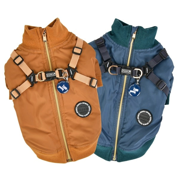 Puppia Dominic Jacket Harness Dark Teal - Premium Hondenkleding > hondenjas from Puppia - Just €50! Shop now at Frenkiezdogshop