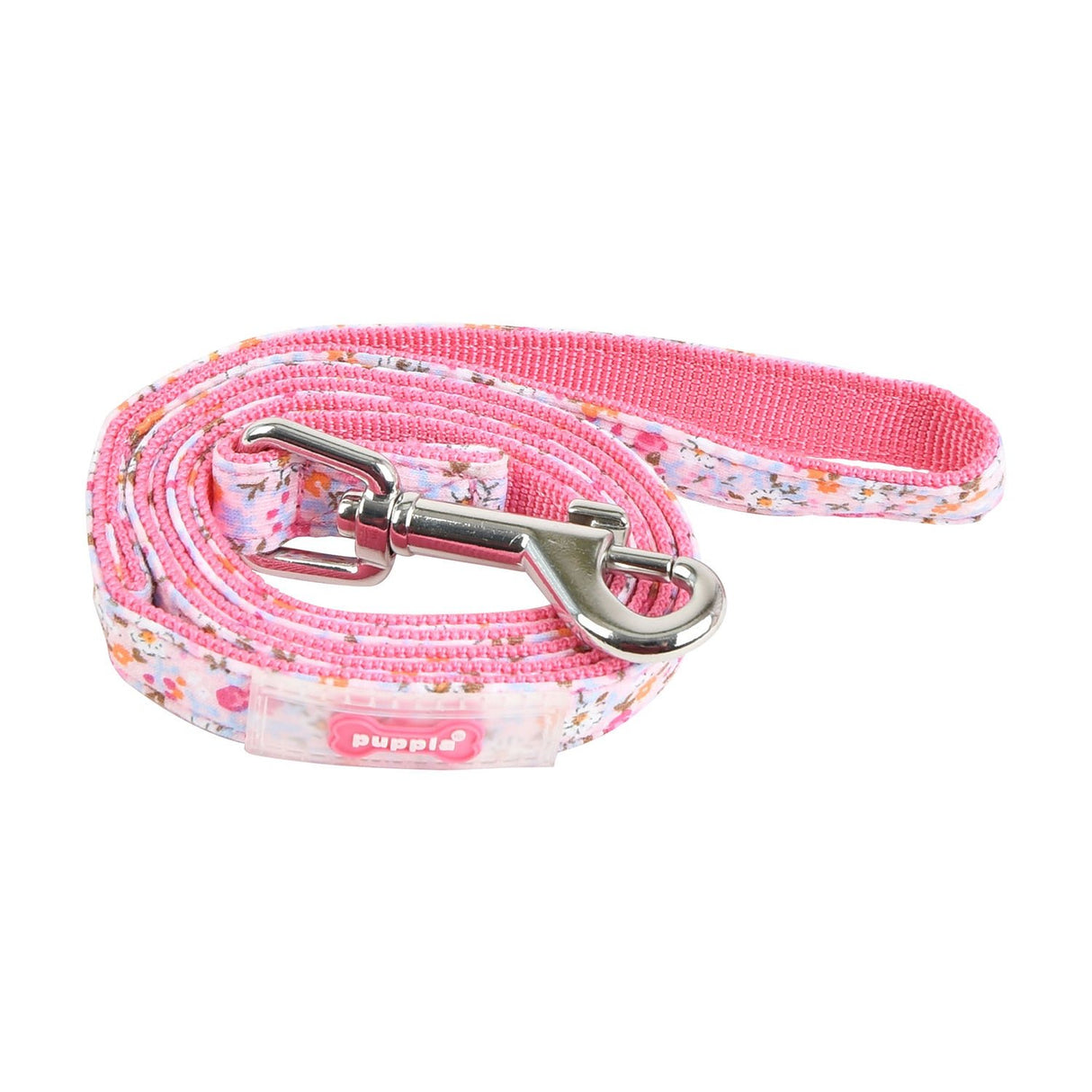 Puppia Wildflower Lijn Pink hondenriem > hondenlijn Medium