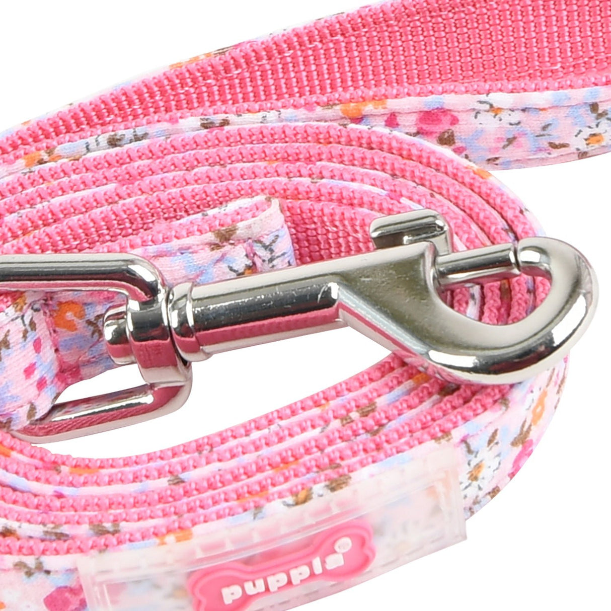 Puppia Wildflower Lijn Pink hondenriem > hondenlijn Medium