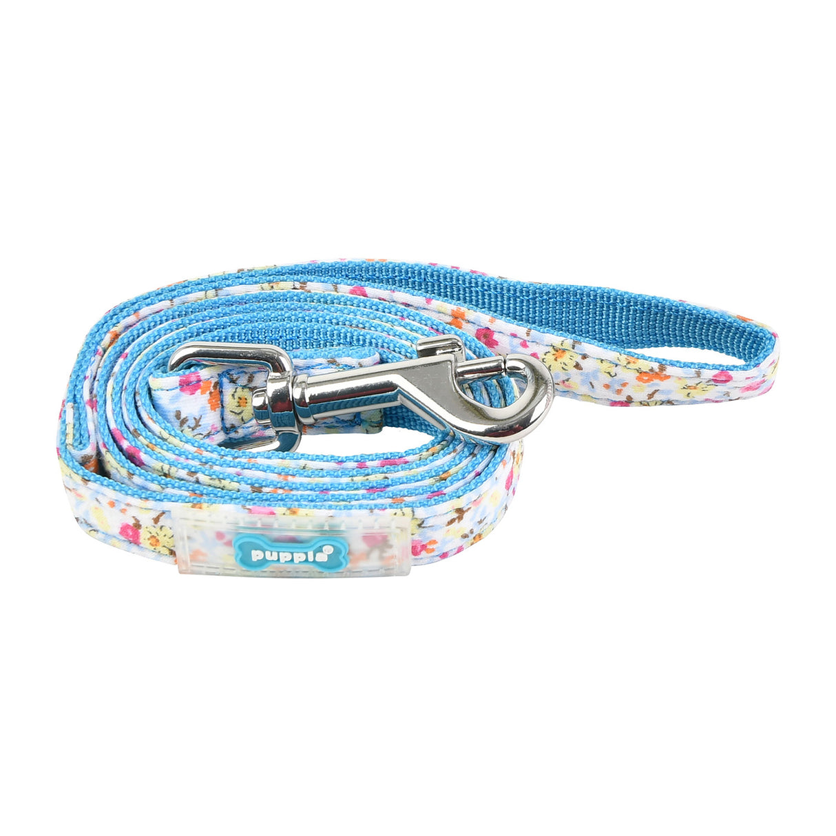 Puppia Wildflower Lijn Sky Blue - Premium hondenriem > hondenlijn from Puppia - Just €10! Shop now at Frenkiezdogshop