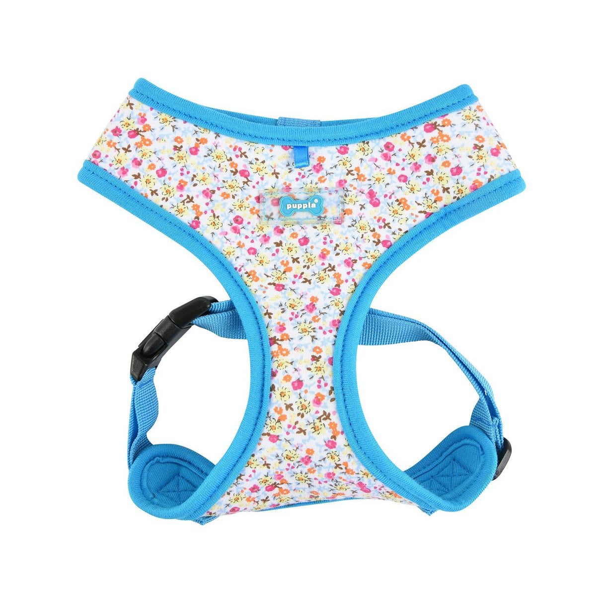 Puppia Wildflower Harness Model A Sky Blue ( X - Large ) hondentuig > honden harnas > model A Large