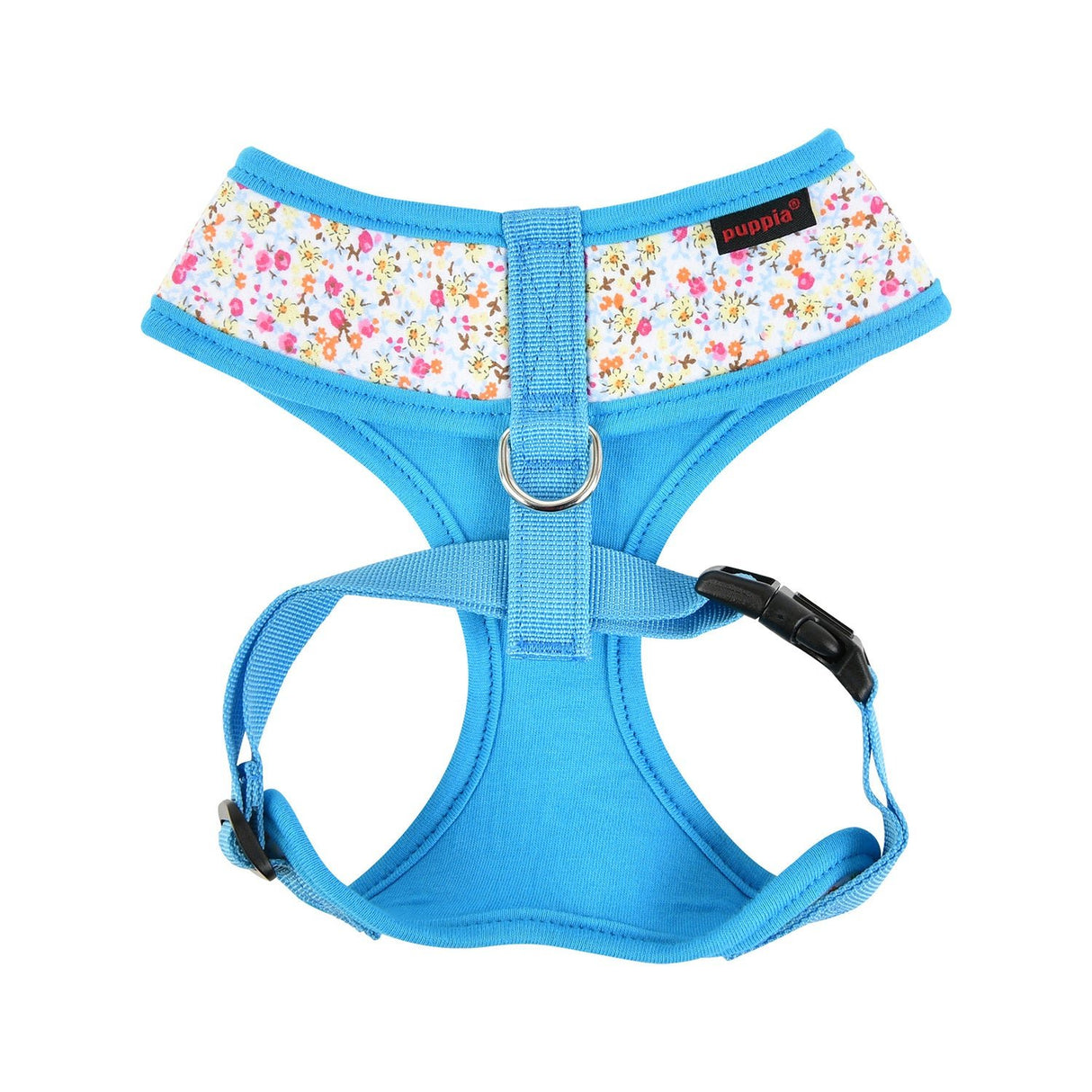 Puppia Wildflower Harness Model A Sky Blue ( X - Large ) hondentuig > honden harnas > model A Large