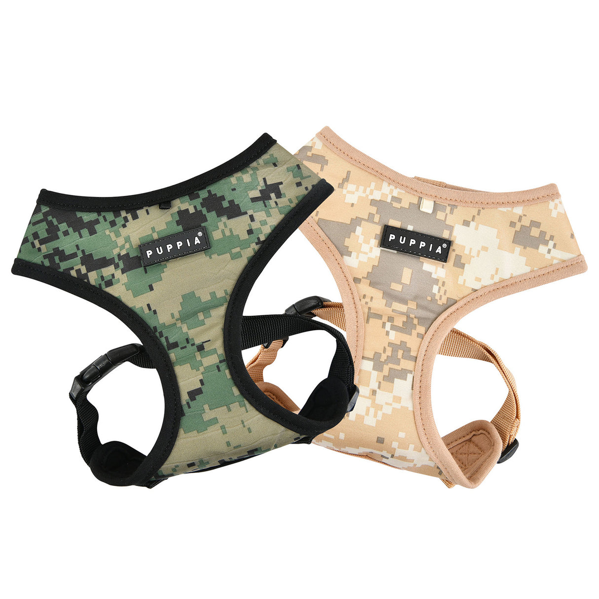 Puppia Sentinel Harness Model A Beige Camo ( L & XL ) - Premium hondentuig > honden harnas from Puppia - Just €20! Shop now at Frenkiezdogshop