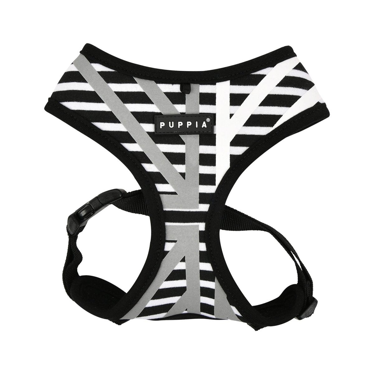 Puppia Briton Harness Model A Black ( L ) hondentuig > honden harnas > model A Small