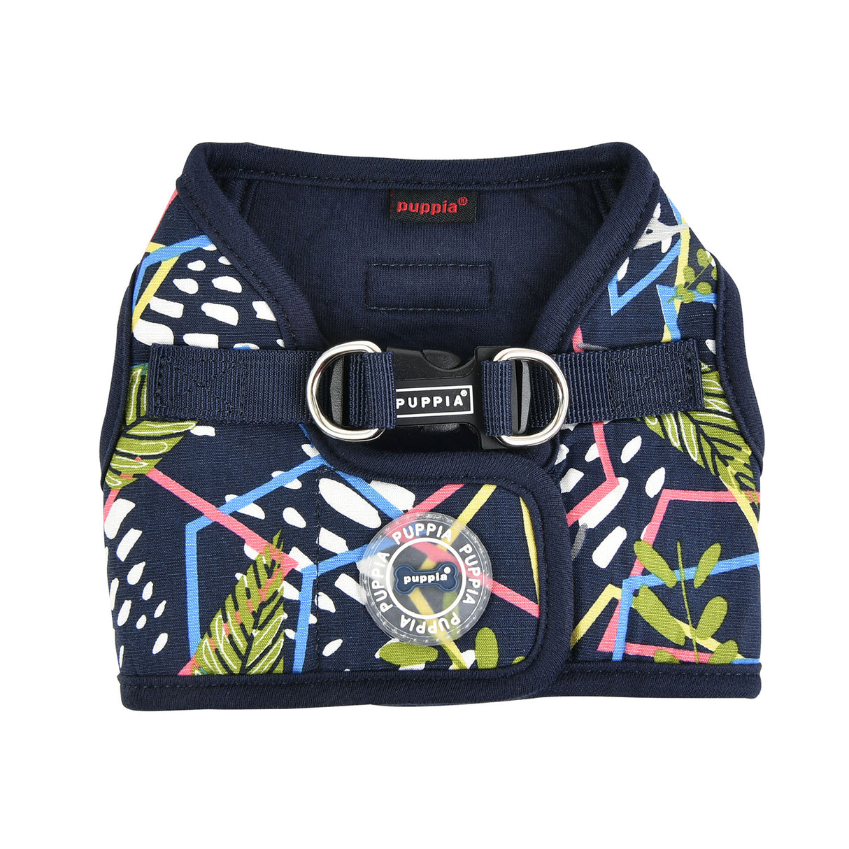 Puppia Harness model B Botanical Navy - Premium hondentuig > honden harnas from Puppia - Just €20! Shop now at Frenkiezdogshop