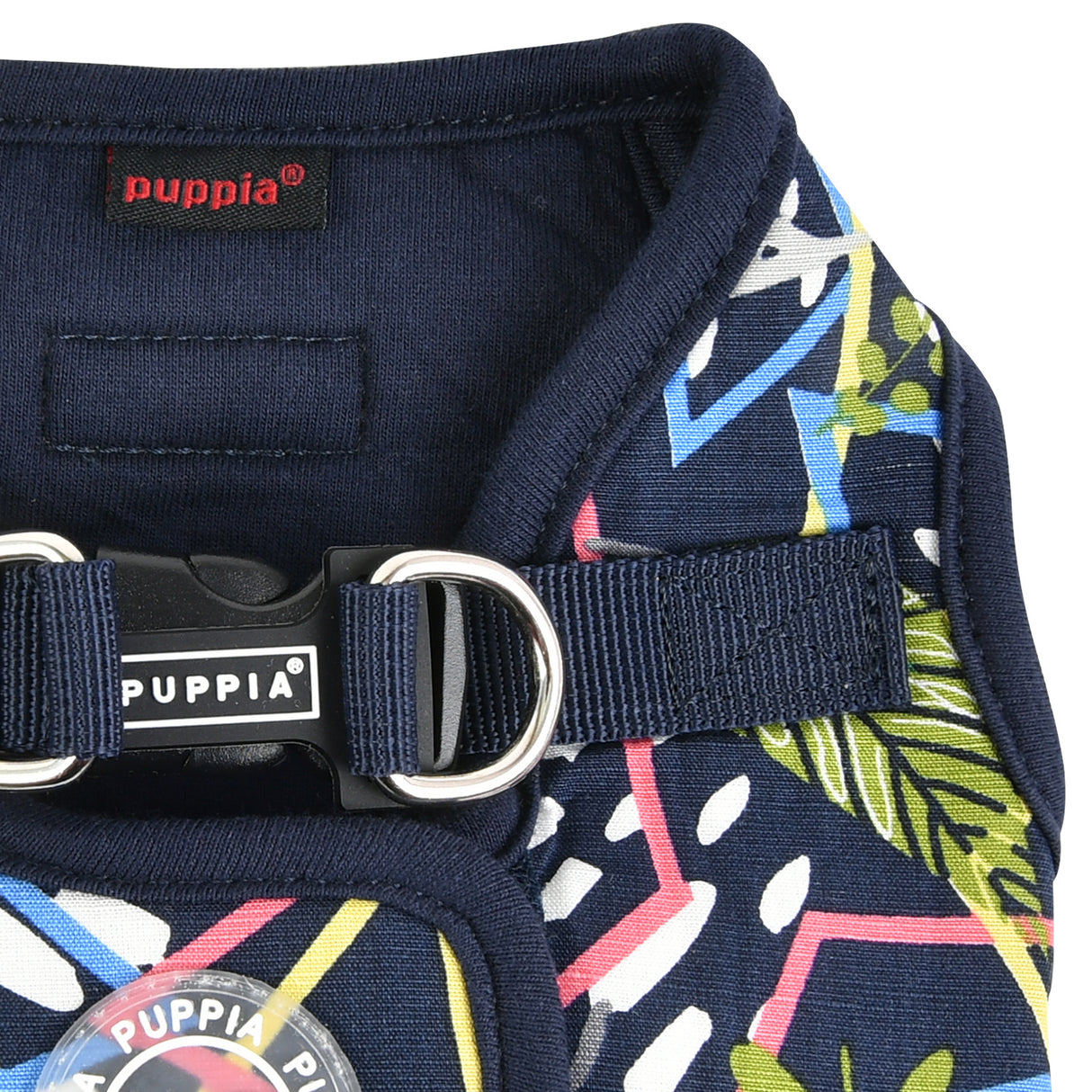 Puppia Harness model B Botanical Navy - Premium hondentuig > honden harnas from Puppia - Just €20! Shop now at Frenkiezdogshop